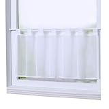 Joyswahl Eva Rideau Brise-Bise Uni à Passant sans Perçage