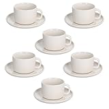Tognana Edge, coffret de 6 tasses à café avec soucoupe