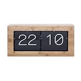 Karlsson KA5642WD Horloge Murale XL Flip Clock Bois