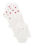 Petit Bateau Body Fille Blanc + Rouge + Blanc 6 mois