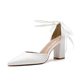 IvoireCh Chaussures de mariage blanches nacrées pour