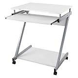 VASAGLE Bureau Informatique Roulant, Bureau d'ordinateur,