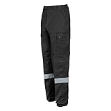 City Guard Pantalon Sécurité Noir Bandes rétro-réfléchissantes,Noir,38