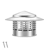 Qrity 1 Pièces Chapeau de Cheminée en Acier Inoxydable,