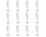 Nordiska Plast Lot de 12 flûtes à champagne réutilisables