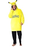 Pokemon Sweat Plaid Polaire Homme Pull Oversize Capuche