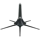 K&M 15213 Pied de trompette Noir - Pointe du cône caoutchoutée