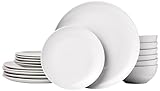 Amazon Basics Service de table 18 pièces , Porcelaine