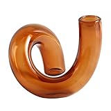 lulalula Vase torsadé en verre transparent, vase à