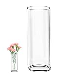 Oungy Grand vase cylindrique en verre - Hauteur : 35
