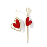 Boucles d'oreilles Pendantes en Forme de Cœur Femme,