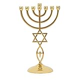 BRTAGG Bougeoirs Menorah avec 7 Branches, Hauteur 21