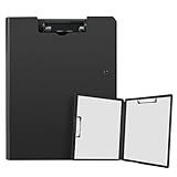 Porte Document avec Couvercle, Porte Bloc A4 avec Pince,