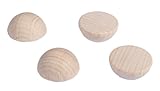 Rayher Lot de demi-boules en bois, naturel, 4 pces,