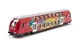 siku 1791 - Train À Deux Étages, 1:87, Rouge, Métal/Plastique,