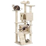 Yaheetech Arbre à Chat 158 cm, Arbre à Grimper avec