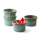 Lot de 4 Moules à Soufflé, 240 mL Ramequins Rond, Bol