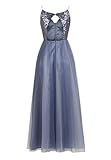 Vera Mont 0105/4990 Robe de soirée, Bleu (Gray Blue