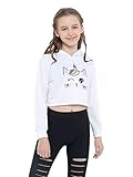 YUUMIN Enfant Fille Sweat Shirt À Capuche Crop Top