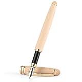 TIESOME Stylos plume en bois naturel, 0.5 mm stylo