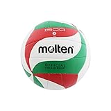 Molten V5M1500 - Ballon de Volleyball, Couleur Blanc/Vert/Rouge,