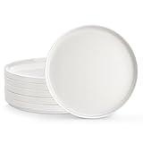 MALACASA Lot de 6 Assiettes Plates en Porcelaine, 26cm