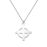 Collier avec pendentif en forme de croix en acier inoxydable,