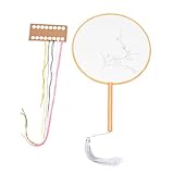 TOBBOMEY Kit Déventail Soie pour Broderie Chinoise