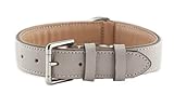 Collier pour Chien en Cuir - Gris Clair - XXL - 66-73