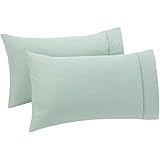 Amazon Basics Taies d'oreiller en satin de coton anti