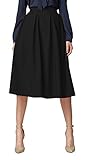 Urban GoCo Midi Jupe Plissée de Femmes Vintage De A-Ligne