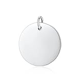 SILBERTALE Pendentifs ronds plats en argent sterling