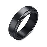 Epinki Bague Tournante Anti Stress en Acier Inoxydable