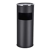 SONGMICS Poubelle en Acier Inoxydable avec Cendrier