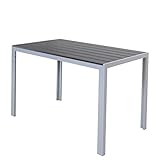 Chicreat - Table en aluminium avec plateau en polywood,