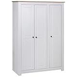 vidaXL Pin Garde-Robe à 3 Portes Penderie Armoire de