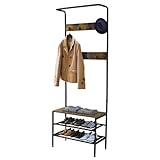 Amig - Porte-manteau avec étagère à chaussures Lukïen