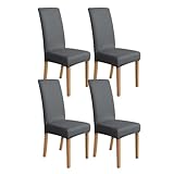 Amazon Basics Lot de 4 housses de chaise de salle à