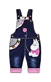 KIDSCOOL SPACE Bébé Denim Salopette, Petite Fille Mignonne