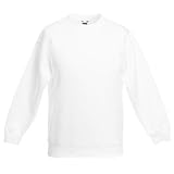 Fruit of the Loom Pull pour enfant, Blanc, 12-13 ans