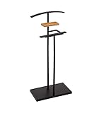 valet metal / bambou, noir