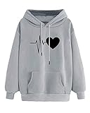 heekpek Sweat à Capuche à Manches Longues pour Femmes