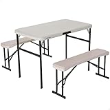Lifetime Ensemble de Camping Table/bancs Almond 106,6