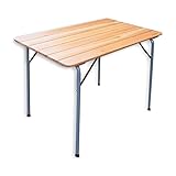 Castelmerlino 028 Table Pliante, Lanice, Gris et Naturel,