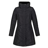 Parthenia Femme Parka chaude matelassée, Black, 40