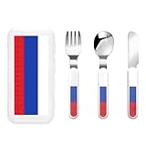 Argenterie imprimée drapeau russe avec boîte de rangement,