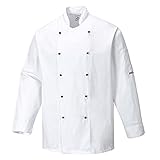 Portwest Veste de cuisine Somerset, Couleur: Blanc,