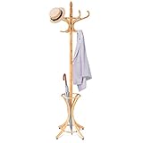 RELAX4LIFE Porte-Manteau Perroquet Bois Massif, Porte-manteaux