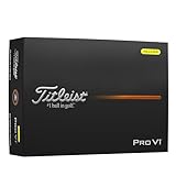 Titleist Pro V1 Lot de 12 balles de golf Jaune