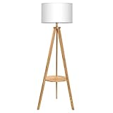 Tomons Lampadaire Trépied en Bois, Lampe sur Pied avec